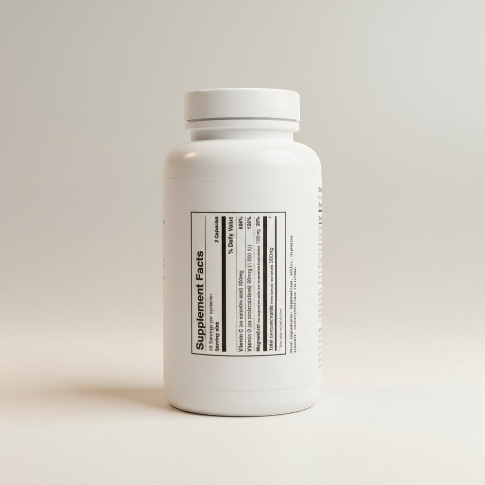 Ovial Nutrition POST dietary supplement capsules for post-operative recovery support. White bottle with blue label.