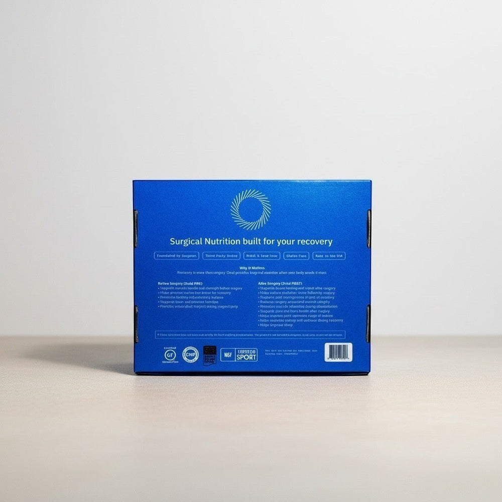 OVIAL Surgical Nutrition Kit, a blue box with white text and a circular logo, designed for post-operative recovery.
